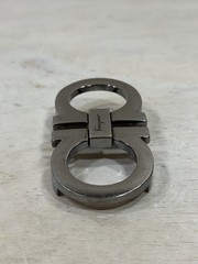 Ferragamo Gancini Silver Double Ring Belt Buckle Made in Italy Buckle Only