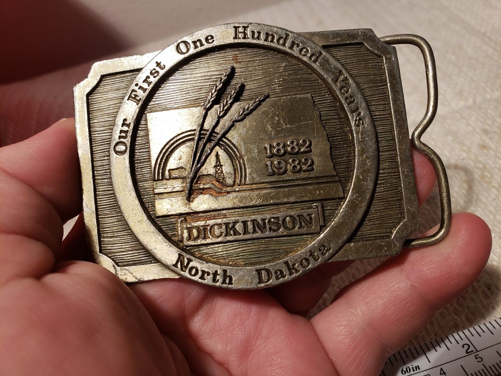 Limited Edition 319 Of 750 Dickinson North Dakota Centennial belt buckle 1981