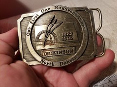 Limited Edition 319 Of 750 Dickinson North Dakota Centennial belt buckle 1981