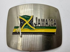 Jamaican Country Flag Jamaica Rasta Rastafarian Patriotic Belt Buckle