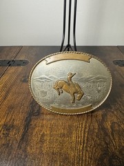 Irvine & Jachens Inc. Cowboy Belt Buckle, German Silver
