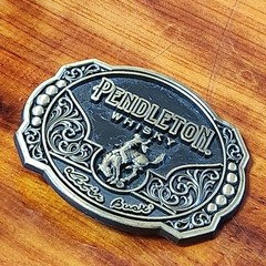 Pendleton Whisky Belt Buckle Montana Silversmiths Rodeo Horse Cowboy Trucker New
