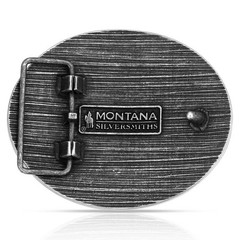 Montana Silversmiths Attitude Tri Color Rodeo Bull Rider Western Belt Buckle