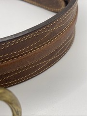 Vintage Larry Mahan Tooled Embroidered Leather Belt 6511 size 34