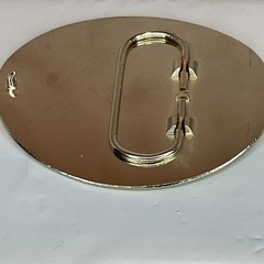NORTH AMERICAN HUNTING CLUB LIFE MEMBER BELT BUCKLE WINGS OF GOLD OVAL 4X2.75”