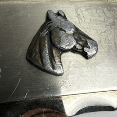 VTG NATIVE AMERICAN Horse Head belt buckle ARROWHEAD western INDIAN Metal cowboy