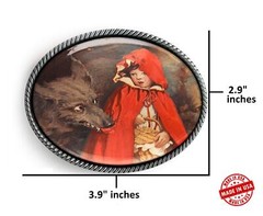 Little Red Riding Hood Belt Buckle – Grimm Fairytales Handmade Buckle – 996