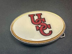 USC University Of Southern California Led Flashing Belt Buckle W/ Fresh Battery!