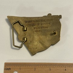 Vintage 1982 BBB Baron Belt Buckle Brass Nautical Sextant Astrolabe Astrology