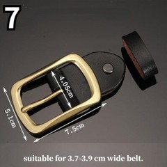 Men PU Leather Alloy Belt Buckle Head Pin Buckle Replacement for 37-39mm Wide