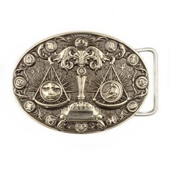 Libra german silver belt buckle, Horoscope Astrological Zodiac Sign