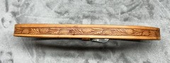 Vintage Inspired Tooled Leather Belt Silver Buckle Fits 24–28 Western Cowboy