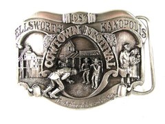 Ellsworth Cowtown Festival Belt Buckle & Papers By PRAIRIE ENTERPRISES