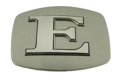 Initial E Letter e Belt Buckle New Men Women Western Really Cowboy Silver Metal