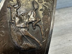 Vintage Belt Buckle Bucking Saddle Bronco Rider