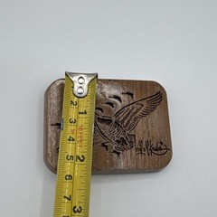 Vintage 1977 Lasercraft Laser Engraved V Formation Geese Duck Theme Belt Buckle