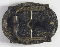 SHIRELAND Vintage Belt Buckle Pewter THE GREAT GREY SHIRE HITCH Horses 1987