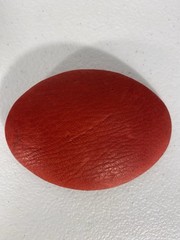 Vintage Red Suede Leather Oval Belt Buckle Blank Fits 1.5” Belt Western Retro