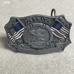 Used 125 Years National Rifle Association of America 1871-1996 Alloy Belt Buckle