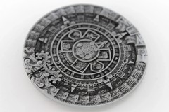 Men Women Belt Buckle Dark Silver Metal Western Aztec Calendar Mayan Biker