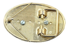 Turquoise 25×18 Oval Cab 2 3/5 x 1 2/3 Inch Goldplated Belt Buckle PBB56/32025