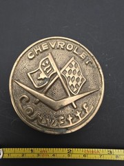 Corvette Solid Brass Gold Cars Belt Buckle 2 3/4in Men&rsquo;s Clip Vintage