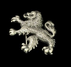 Dragon Figure Belt Buckle Silver Tone Lion Heraldic Retro Vintage