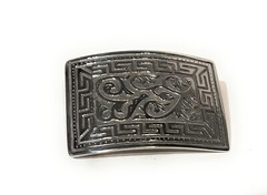 STAINLESS STEEL WESTERN BELT BUCKLE COWBOY RODEO CHARRO HEBILLA CHARRA VAQUERA