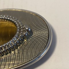 TIGER&rsquo;S EYE GEMSTONE BELT BUCKLE