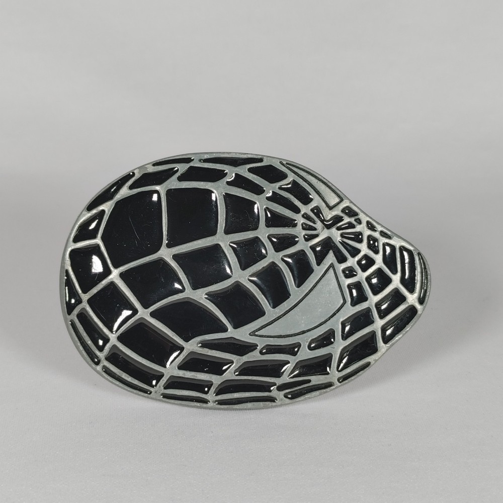 Spiderman Big Faced Enameled Belt Buckle Rare Black Suit Oversized