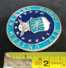 UNITED STATES AIR FORCE EAGLE SHIELD STARS MILITARY VETERAN BELT BUCKLE USA MADE