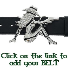 Porn Star Kappa Naked Woman Girl Gun Cowboy Bling Belt Buckle Biker Trucker