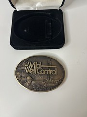 Vintage WILD WELL CONTROL Oil Field Belt Buckle – Solid Bronze – Limited Edition