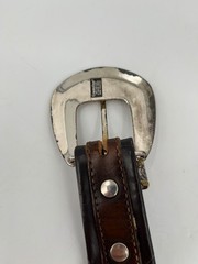 Circle Y Silver Laces Belt Lot 2 Straps 1 Crumrine Buckle Interchangeable