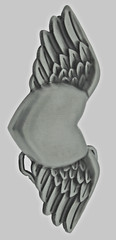 Heart Shaped Belt Buckle Wild at Heart Gray Brushed Vintage Metal Men Women New