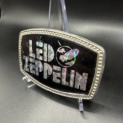 Vintage 1970s Led Zeppelin Belt Buckle Pacifica Holographic Prism Swan Song Logo