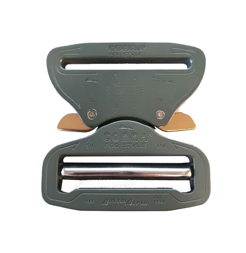 AustriAlpin 50mm / 2&Prime; Foliage Green Cobra Buckle XL Brass Ears – FY50FVF-XL