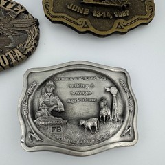 Vintage North Dakota Belt Buckle 3PC Lot