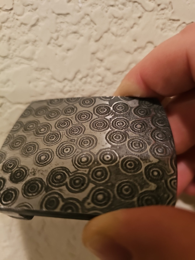 Belt buckle Damascus hand forged