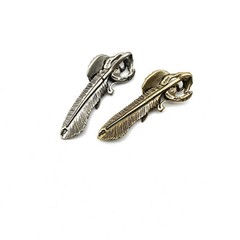 Copper Feathers Charm Jewelry Decoration Accessories Bag Decoration Pendants lot