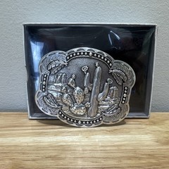Blazin Roxx Western Nocona Belt Buckle Cactus Feathers NIB 37597