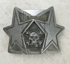 Skull Stars Belt Buckle Lighter Holder Bottle Opener Heavymetalbuckles