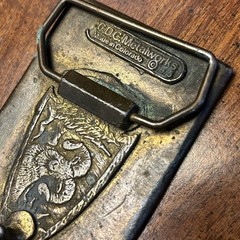 Vintage C.D.C. Metalworks Belt Buckle Bronze 1975 Vintage Geometric Ram 961