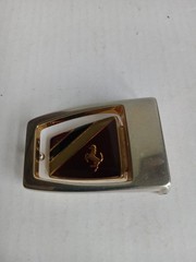 Rare 70s Ferrari Men&rsquo;s Metal Autogrip Belt Buckle Gold Black Red Car Geometric