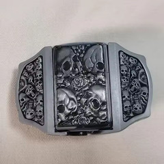 Men&rsquo;s Metal Belt Buckle Lighter – Refillable Novelty Outdoor Accessory