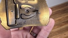 Vintage Remington Arms 1816 Flintlock Rifle belt Buckle 1976 USA Made Brass