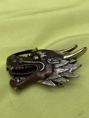 Gilded silver-plated copper belt buckle