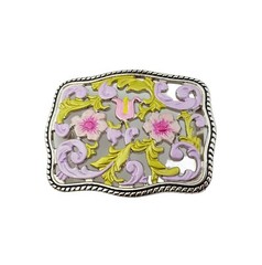 Auction for a Colored Enamel Floral Belt Buckle