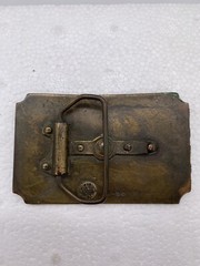 Vintage Brass Durango–Silverton Belt Buckle Denver & Rio Grande Railroad USA