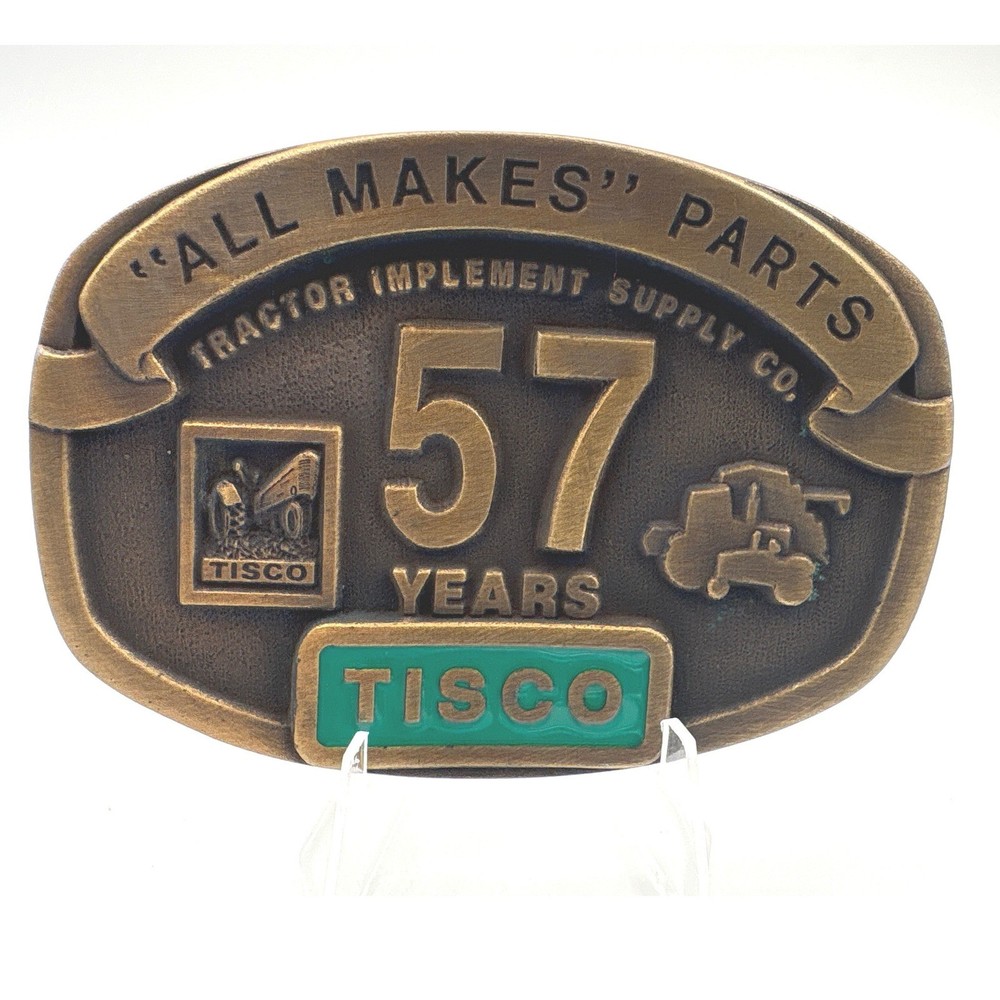 TISCO 57 Years Belt Buckle Series V Limited Edition #779 Vintage Farming